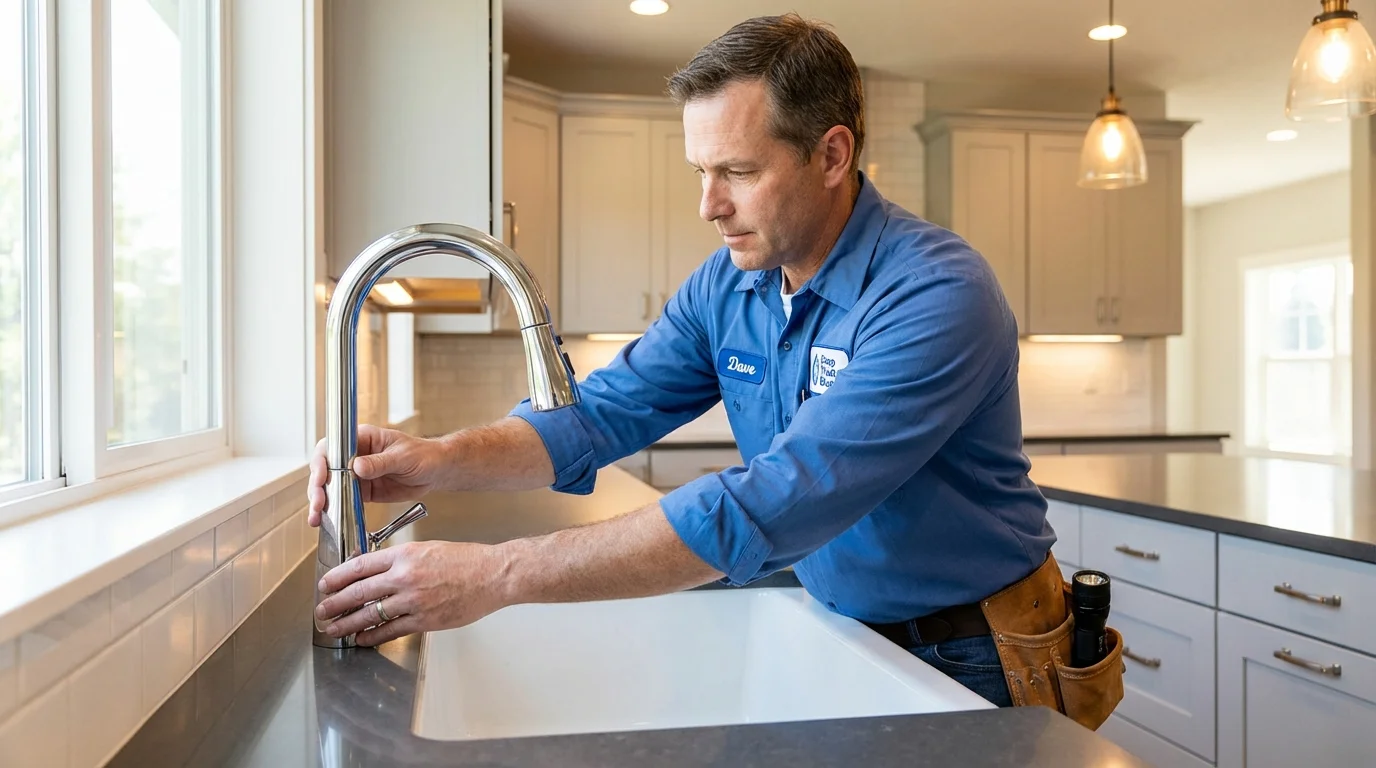 Kitchen faucet installation by Johns Plumbing LLC in New Tazewell